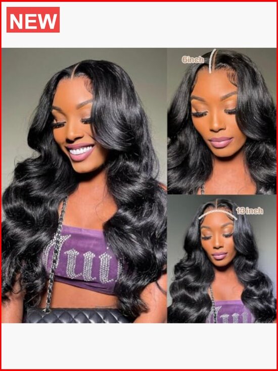 Body Wave Lace Front Wig Human Hair 13x6 180 Density Pre Plucked main image 6
